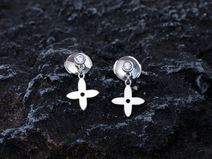 [：Polaidi Jewelry]VIDYLLE SILVER DIAMOND MINI DROP EARRINGS