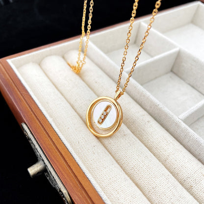 [Polaidi Schmuck]LUCKY MOVE PERLMUTT ROSEGOLD HALSKEТTE