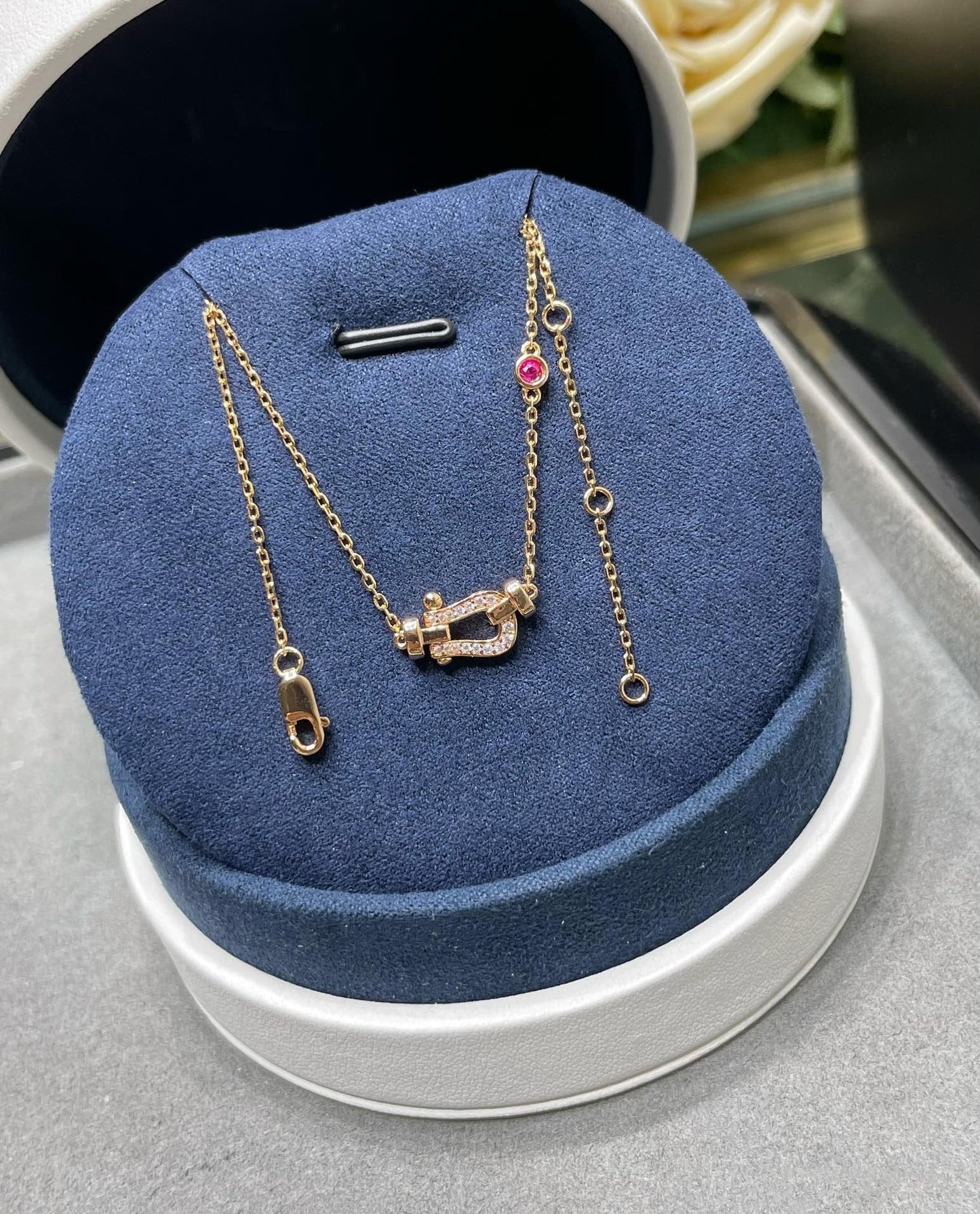 [：Polaidi Jewelry]FORCE 10 DIAMOND PINK GOLD NECKLACE