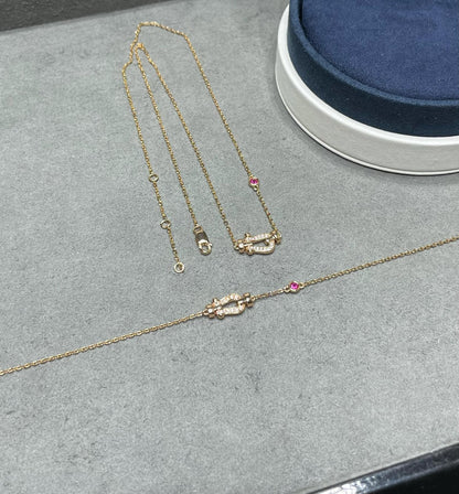 [：Polaidi Jewelry]FORCE 10 DIAMOND PINK GOLD NECKLACE