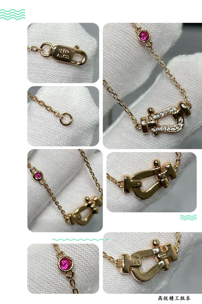 [Polaidi Jewelry]FORCE 10 DIAMOND PINK GOLD NECKLACE