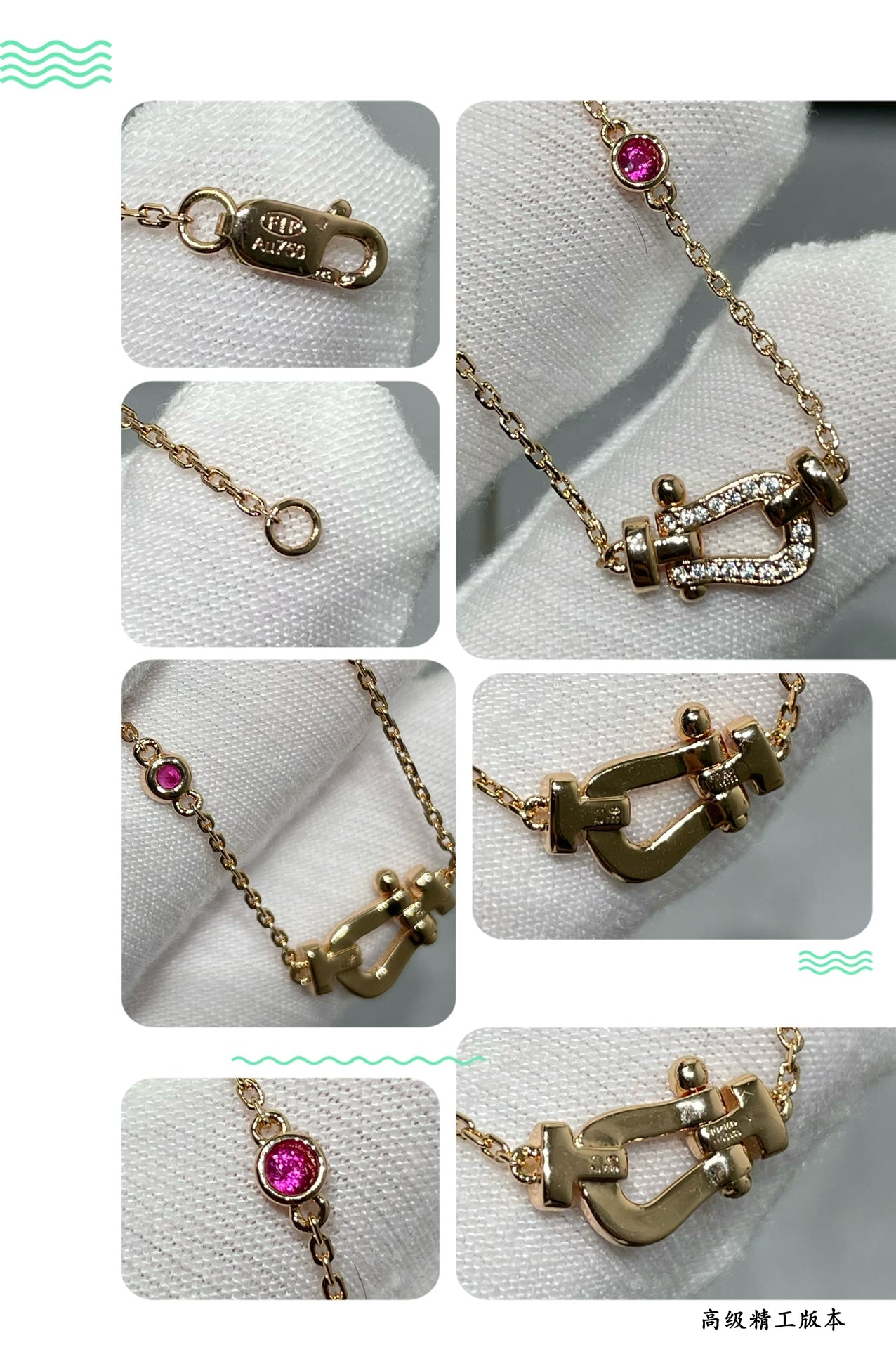 [：Polaidi Jewelry]FORCE 10 DIAMOND PINK GOLD NECKLACE