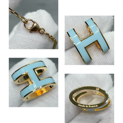 [：Polaidi Jewelry]POP H スカイブルーネックレス