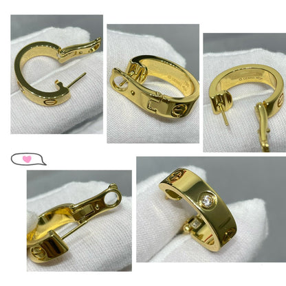[：Polaidi Jewelry]LOVE 5.5MM 1 DIAMOND EARRINGS