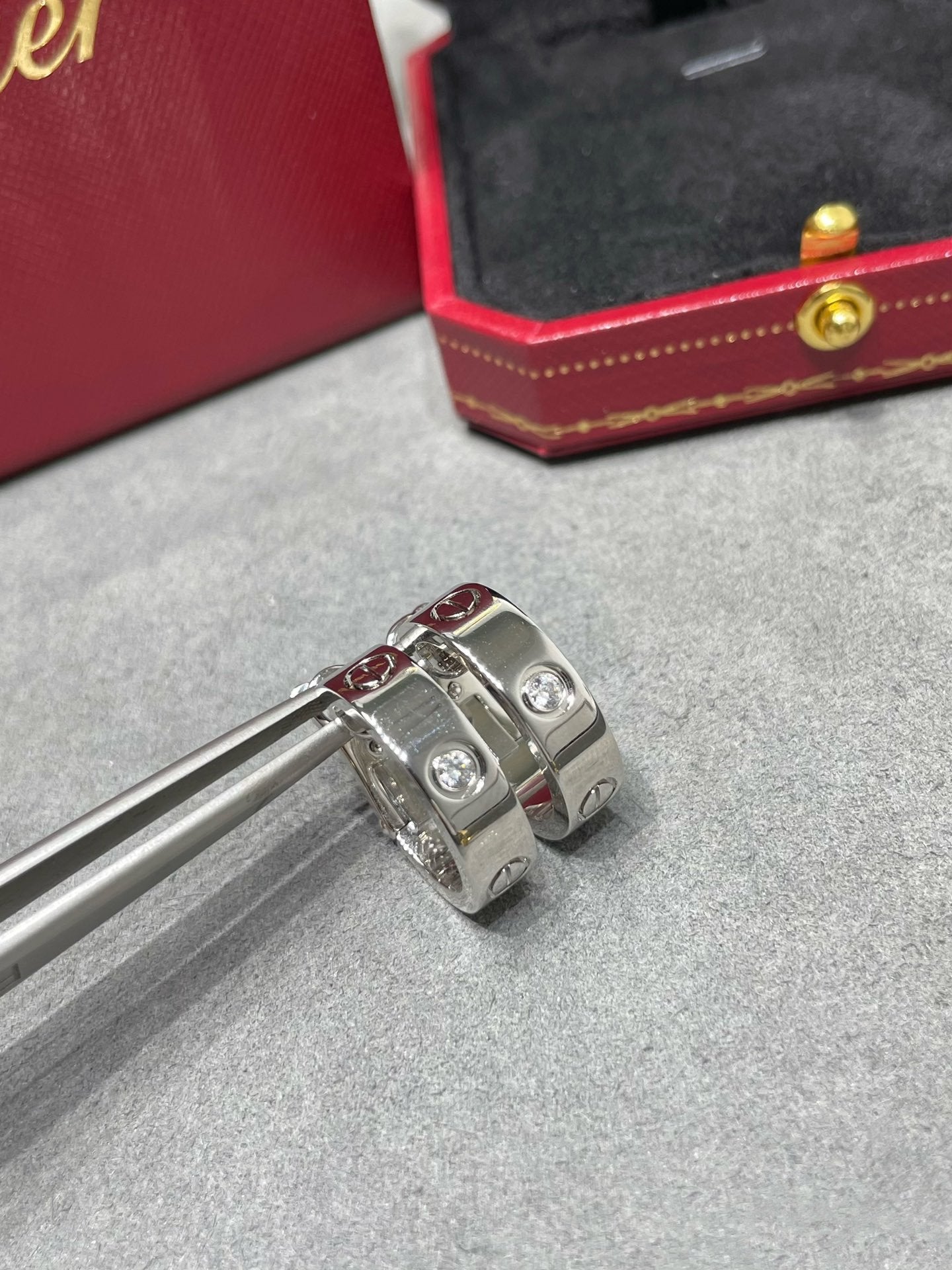 [：Polaidi Jewelry]LOVE 5.5MM 1 DIAMOND EARRINGS