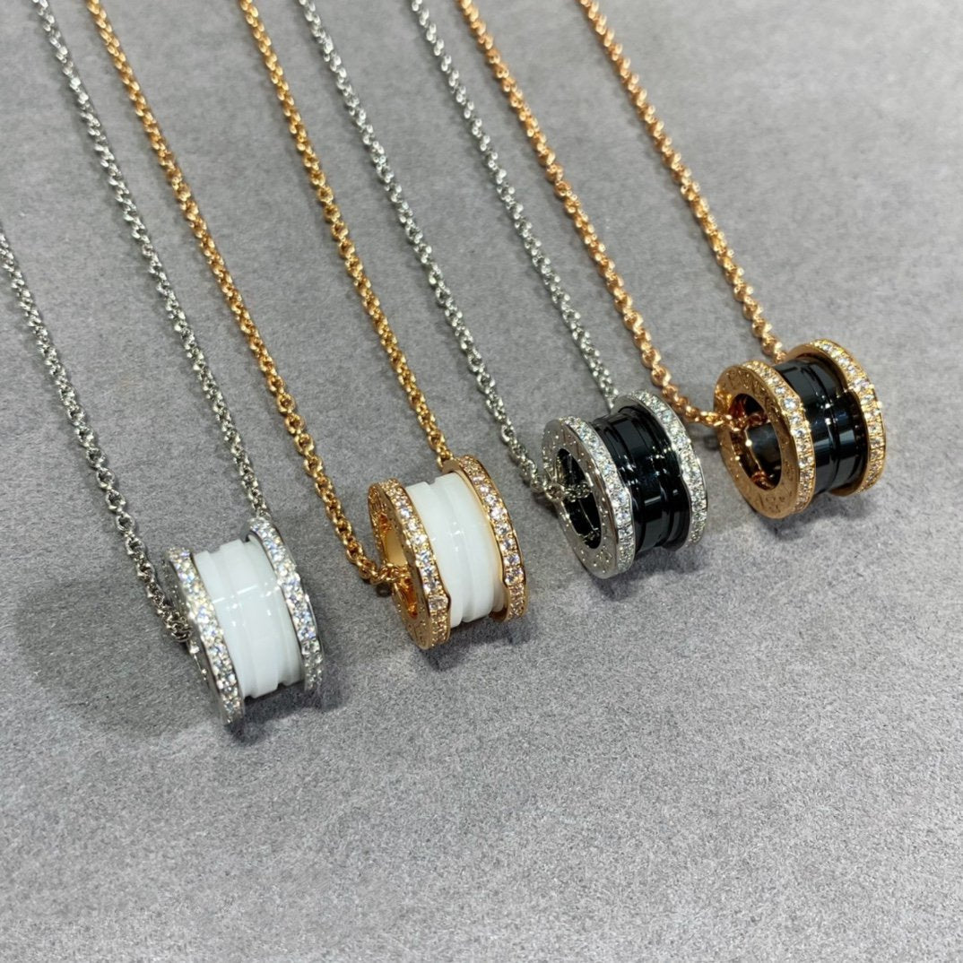 [Polaidi Jewelry]ZERO 1 DIAMOND CERAMIC NECKLACE
