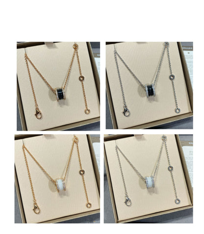 [Polaidi Jewelry]ZERO 1 DIAMOND CERAMIC NECKLACE