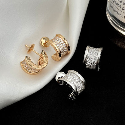 [Polaidi Jewelry]ZERO 1 DIAMOND PAVED EARRINGS