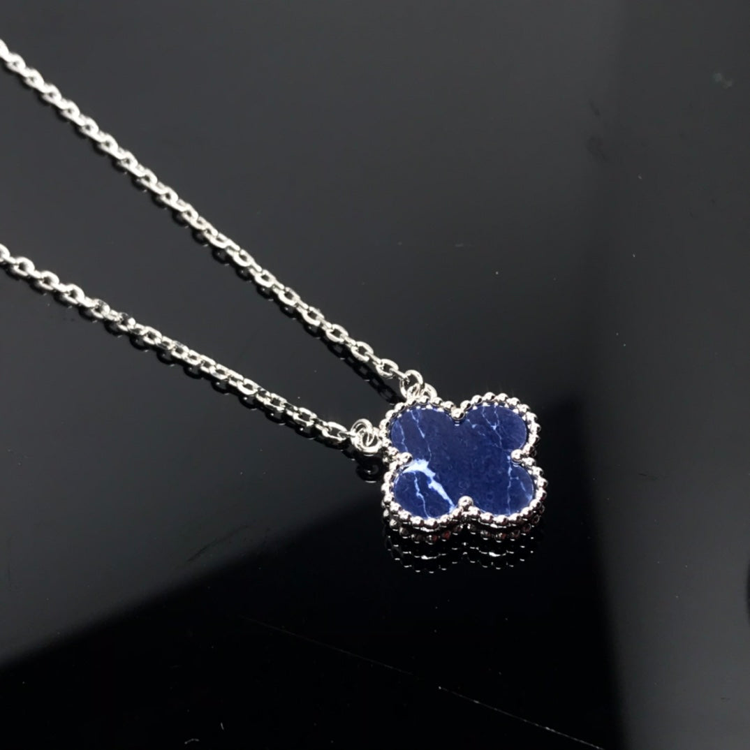 [Polaidi Jewelry]CLOVER PIETERSITE SILVER LONG NECKLACE