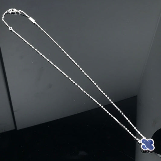 [：Polaidi Jewelry]CLOVER PIETERSITE SILVER LONG NECKLACE