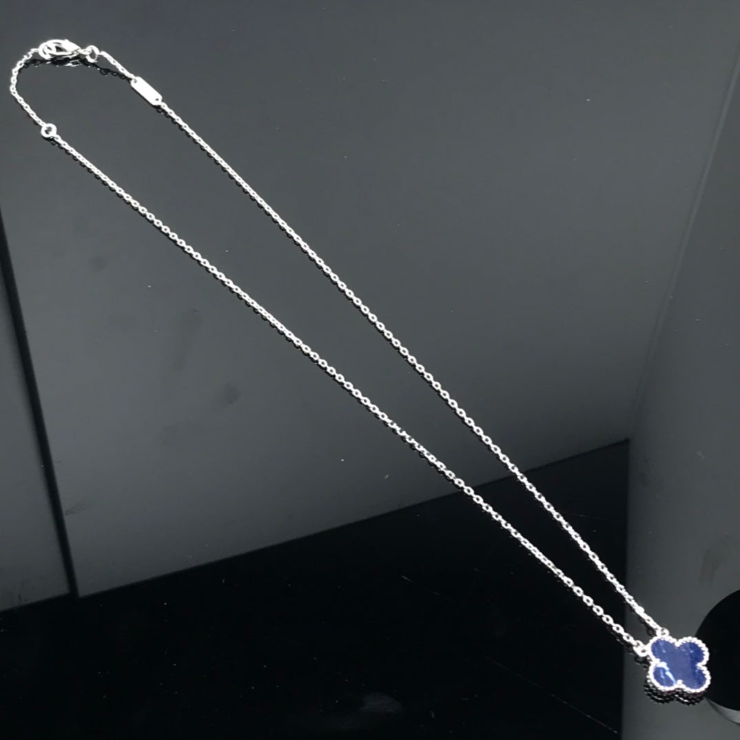 [Polaidi Jewelry]CLOVER PIETERSITE SILVER LONG NECKLACE