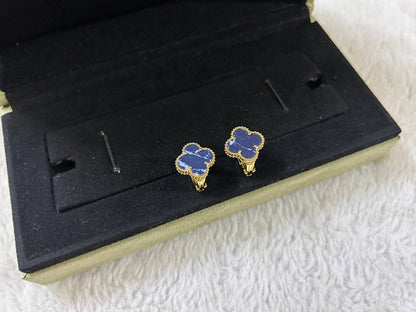 [Polaidi Jewelry]CLOVER PIETERSITE MEDIUM STUD EARRINGS
