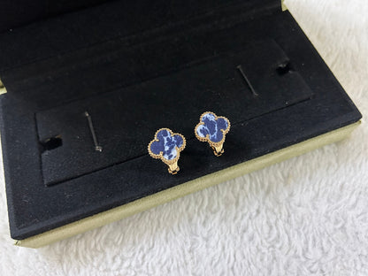 [：Polaidi Jewelry]CLOVER PIETERSITE MEDIUM STUD EARRINGS