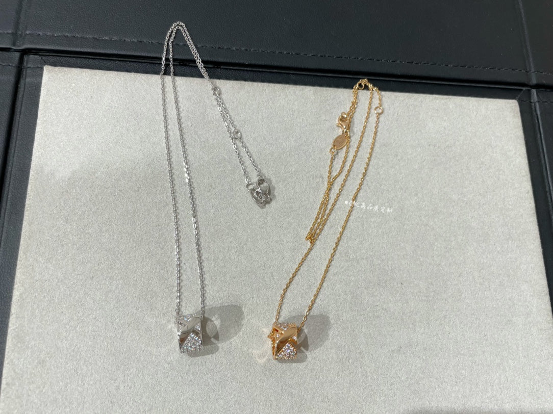 [：Polaidi Jewelry]LIENS EVIDENCE DIAMOND PAVED NECKLACE
