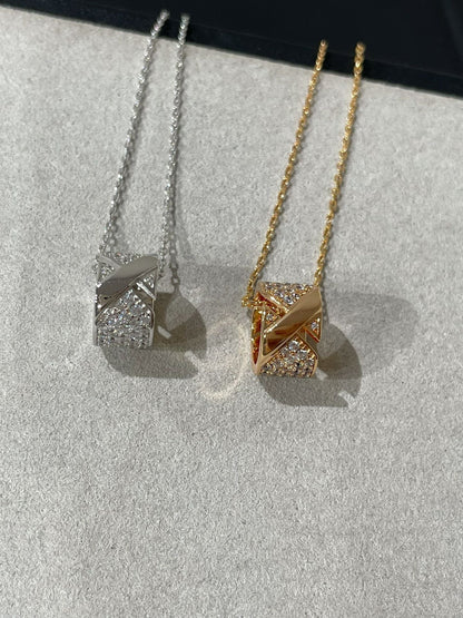 [：Polaidi Jewelry]LIENS EVIDENCE DIAMOND PAVED NECKLACE