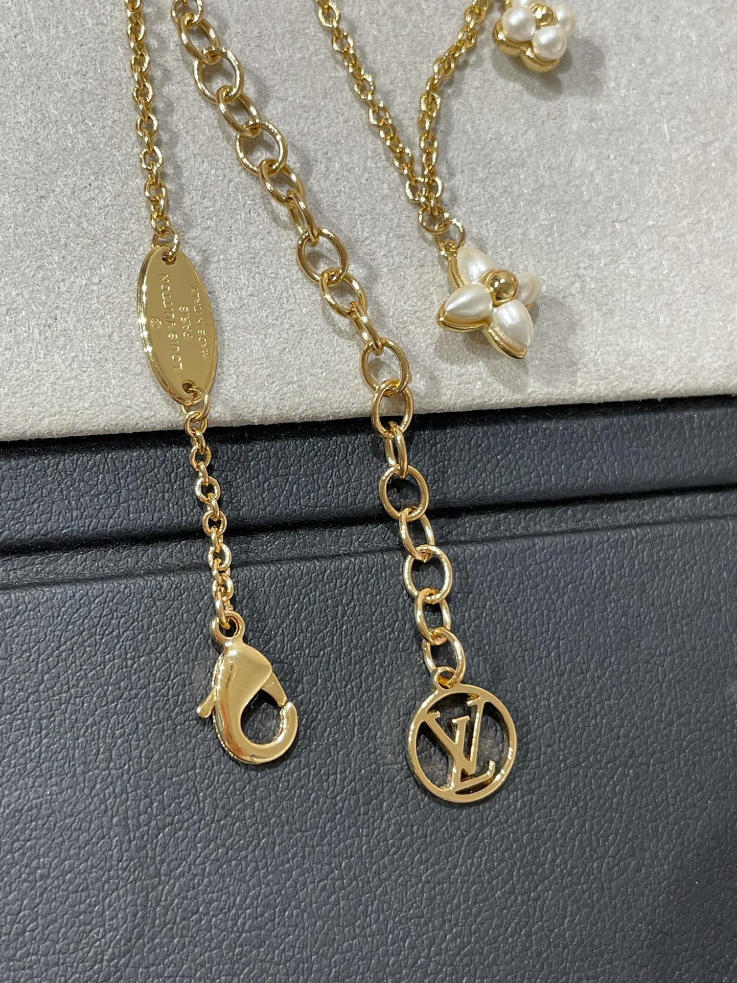 [Polaidi Jewelry]FLOWERGRAM GOLD MOP DOUBLE ROW NECKLACE
