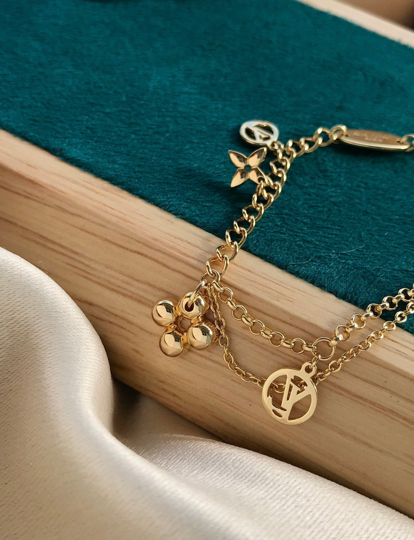 [：Polaidi Jewelry]BLOOMING PINK GOLD MOP BRACELET