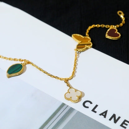 [：Polaidi Jewelry]LUCKY SPRING 5 MOTIF GOLD BRACELET