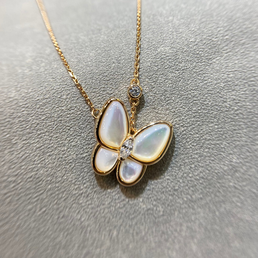 [：Polaidi Jewelry]BUTTERFLY MOP DIAMOND NECKLACE