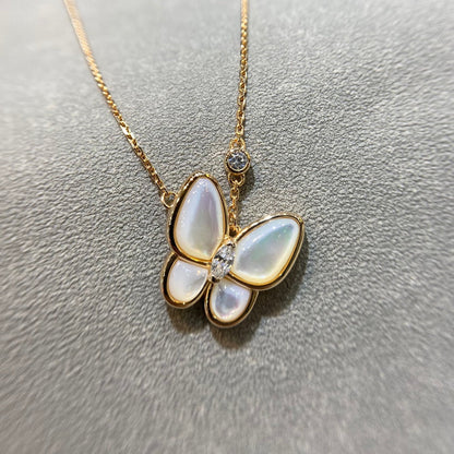 [：Polaidi Jewelry]BUTTERFLY MOP DIAMOND NECKLACE