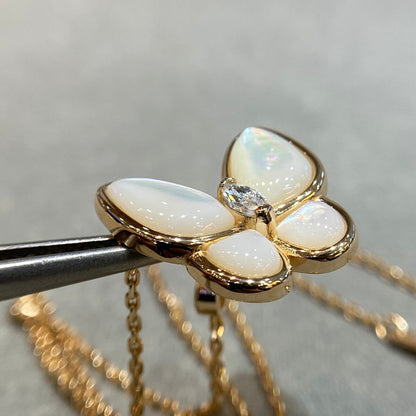 [：Polaidi Jewelry]BUTTERFLY MOP DIAMOND NECKLACE