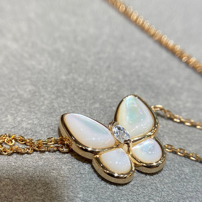 [：Polaidi Jewelry]BUTTERFLY MOP DIAMOND NECKLACE