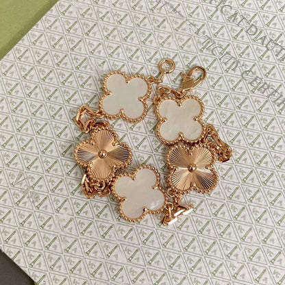 [Polaidi Jewelry]CLOVER WHITE PEARL MOP 5 MOTIF BRACELET COLLECTION