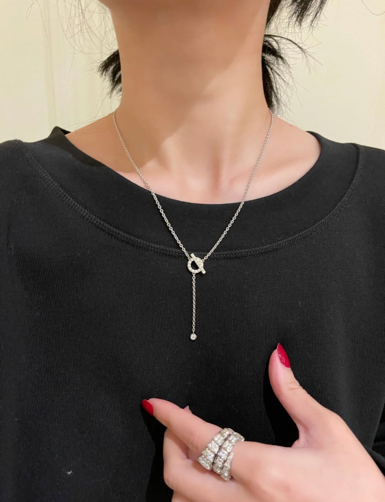 [Polaidi Jewelry]FINESSE SILVER DIAMOND NECKLACE