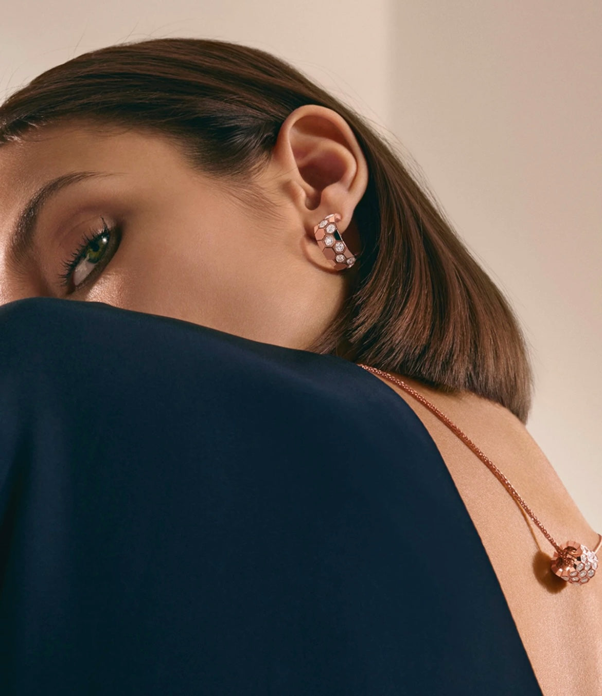 [：Polaidi Jewelry]BEE LOVE DIAMOND HOOP EARRINGS