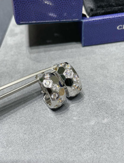 [Polaidi Jewelry]BEE LOVE DIAMOND HOOP EARRINGS