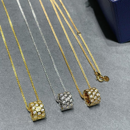 [Polaidi Jewelry]BEE LOVE DIAMOND PAVED 3 ROW NECKLACE