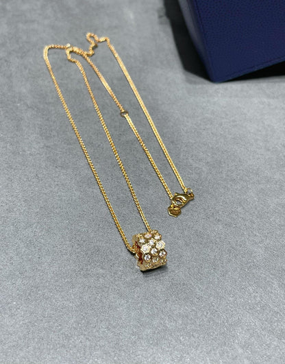 [：Polaidi Jewelry]BEE LOVE DIAMOND PAVED 3 ROW NECKLACE