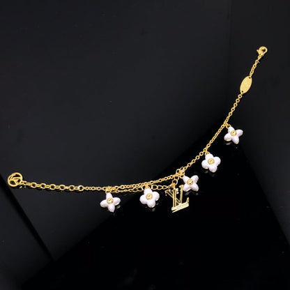 [：Polaidi Jewelry]LOGO 6 MOTIF STAR AND SUN GOLD BRACELET
