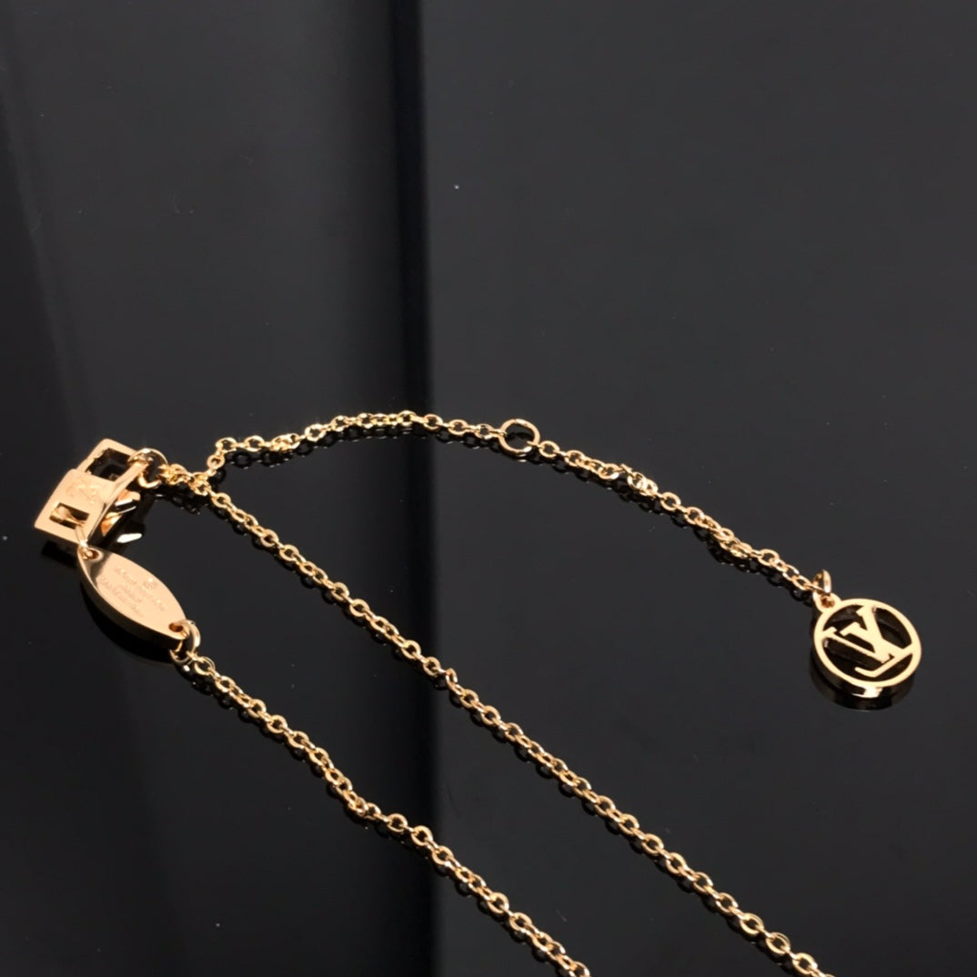 [Polaidi Jewelry]COLOR BLOSSOM PINK MOP SUN GOLD NECKLACE