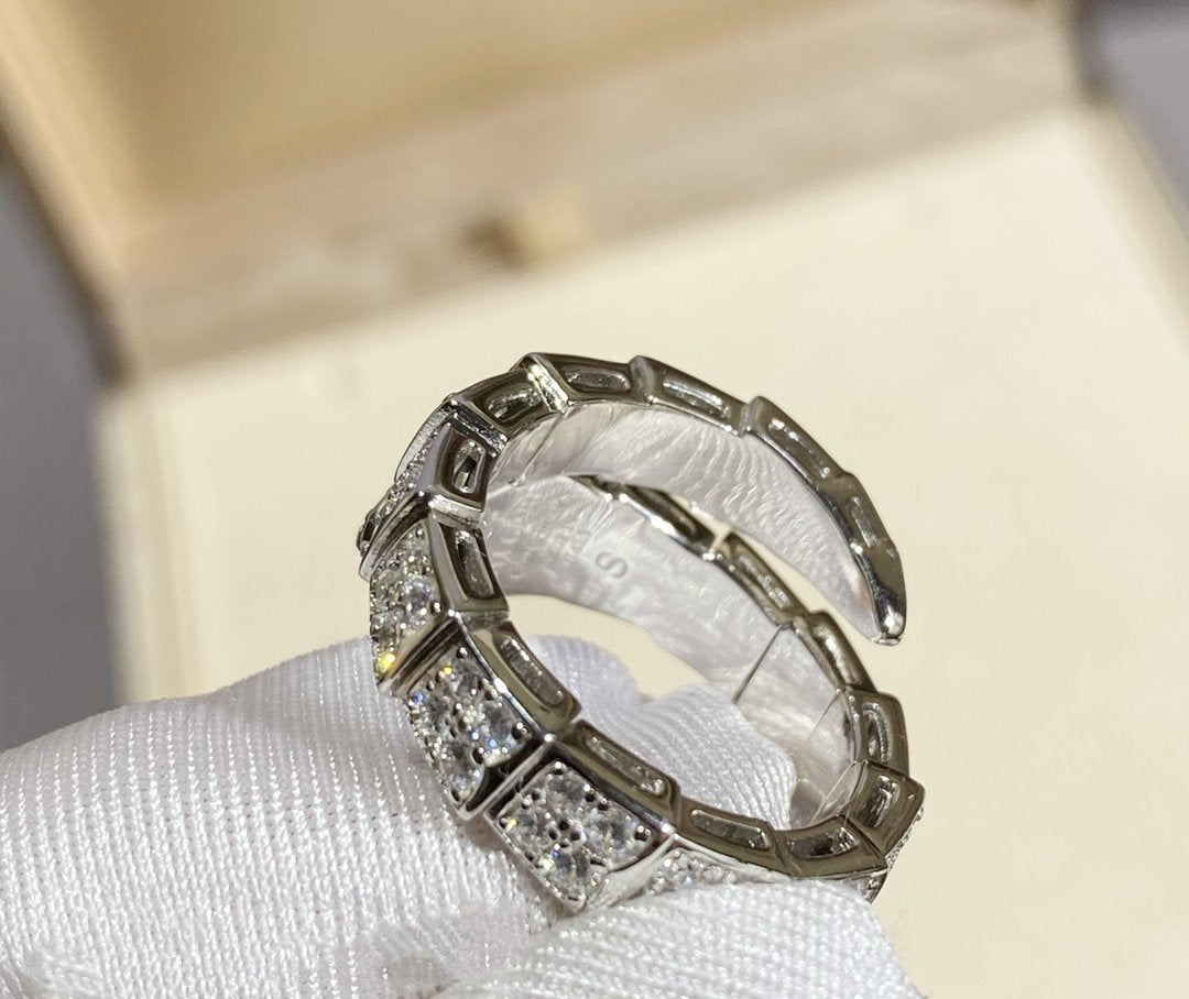 [Polaidi Jewelry]SERPENTI RING SILVER DIAMOND PAVED
