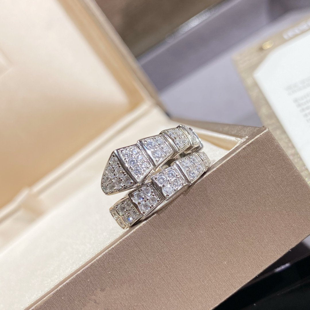 [Polaidi Jewelry]SERPENTI RING SILVER DIAMOND PAVED