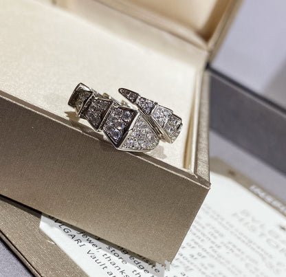 [Polaidi Jewelry]SERPENTI LARGE RING SILVER DIAMOND PAVED