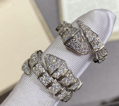 [Polaidi Jewelry]SERPENTI LARGE RING SILVER DIAMOND PAVED