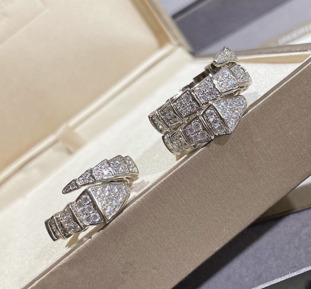 [Polaidi Jewelry]SERPENTI LARGE RING SILVER DIAMOND PAVED