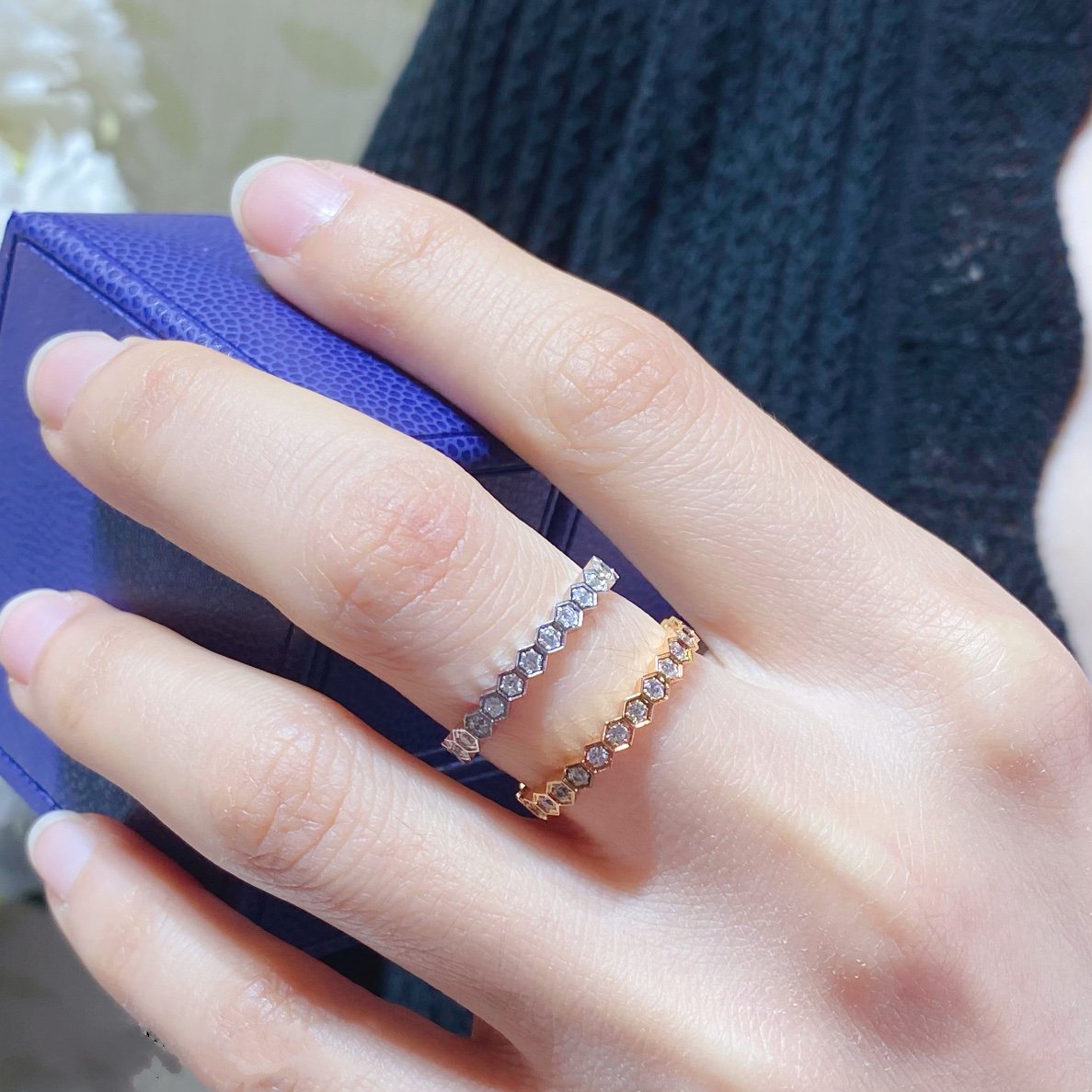 [：Polaidi Jewelry]BEE LOVE DIAMOND PAVED SMALL RING