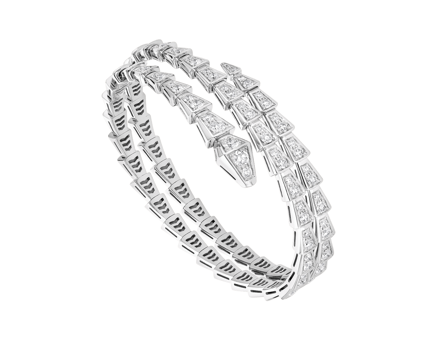 [Polaidi Jewelry]SERPENTI BRACELET SILVER DIAMOND DOUBLE ROW