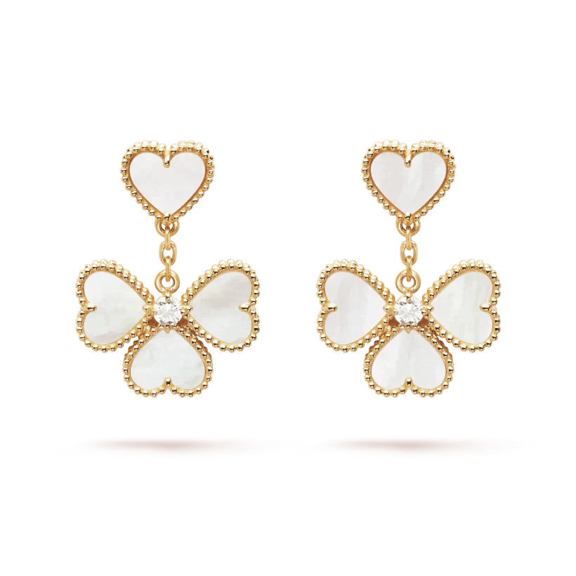 [：Polaidi Jewelry]CLOVER SWEET WHITE MOP EARRINGS