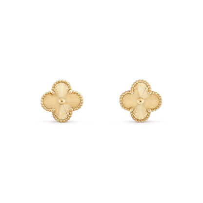 [：Polaidi Jewelry]CLOVER MINI 9.5MM LASER EARRINGS
