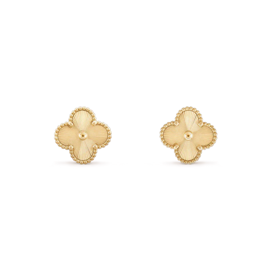[：Polaidi Jewelry]CLOVER MINI 9.5MM LASER EARRINGS