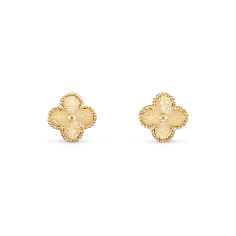 [Polaidi Jewelry]CLOVER MINI 9.5MM LASER EARRINGS