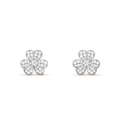 [Polaidi Jewelry]CLOVER COMOS DIAMOND EARRINGS SILVER