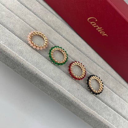 [：Polaidi Jewelry]ROSE GOLD AGATE RIVET RING ASIA LIMITED EDITION