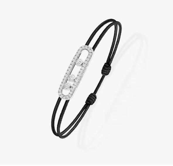 [Polaidi Jewelry]Messika Care(s) pink cord pav¨¦ bracelet