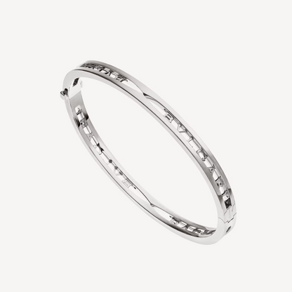 [Polaidi Jewelry]ZERO 1 SPIRAL LOGO SILVER BRACELET