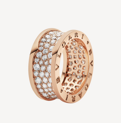 [Polaidi Jewelry]ZERO 1 WITH PAVED DIAMONDS ON THE SPIRAL RING